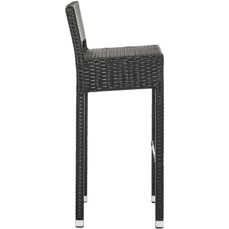 Landry Barstool - Indoor/Outdoor - FOX5212 - Black - Safavieh