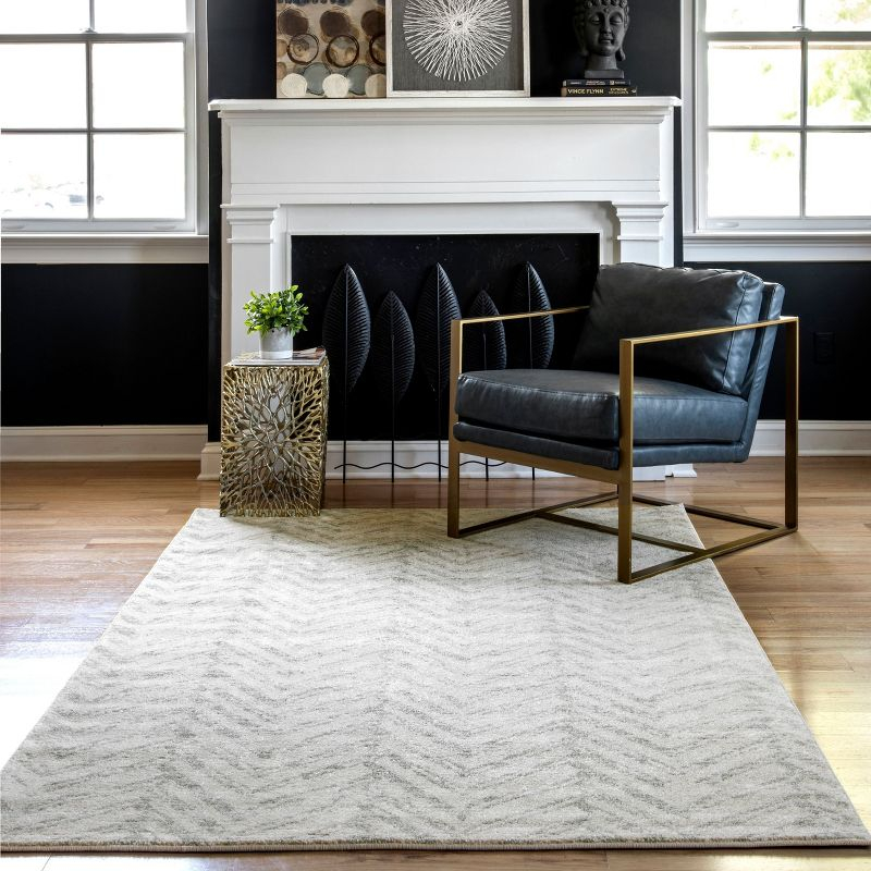Nuloom Rosanne Geometric 7x9 Indoor Area Rug for Living Room Bedroom Dining Room Kitchen, Grey/Ivory