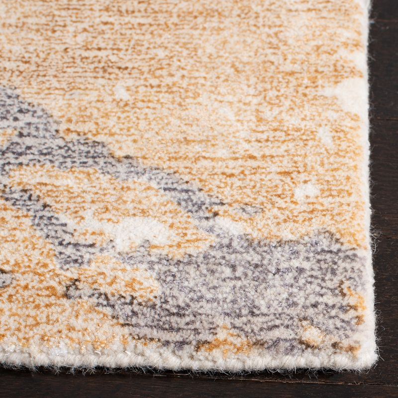 Restoration Vintage RVT112 Hand Tufted Indoor Accent Rug - 3'x5' - Gold/Ivory - Safavieh