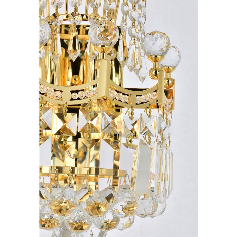 Elegant Lighting Corona 2 light Chrome Wall Sconce Clear Royal Cut Crystal