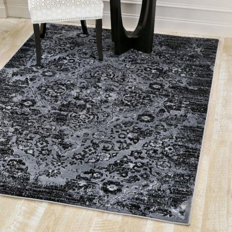 Luxe Weavers Victoria Collection Grey 5x7 Floral Area Rug