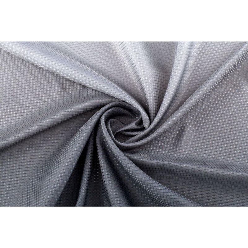 Dainty Home 3D Printed Ombre Textured Waffle Weave Shower Curtain - Black