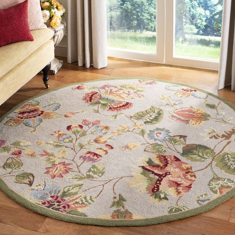 Chelsea HK331 Handmade Area Rug - 3' Round - Sage - Safavieh