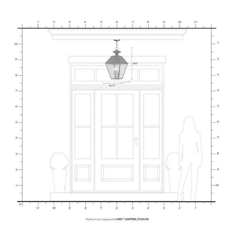 Livex Lighting Mansfield 4 - Light Pendant in  Black