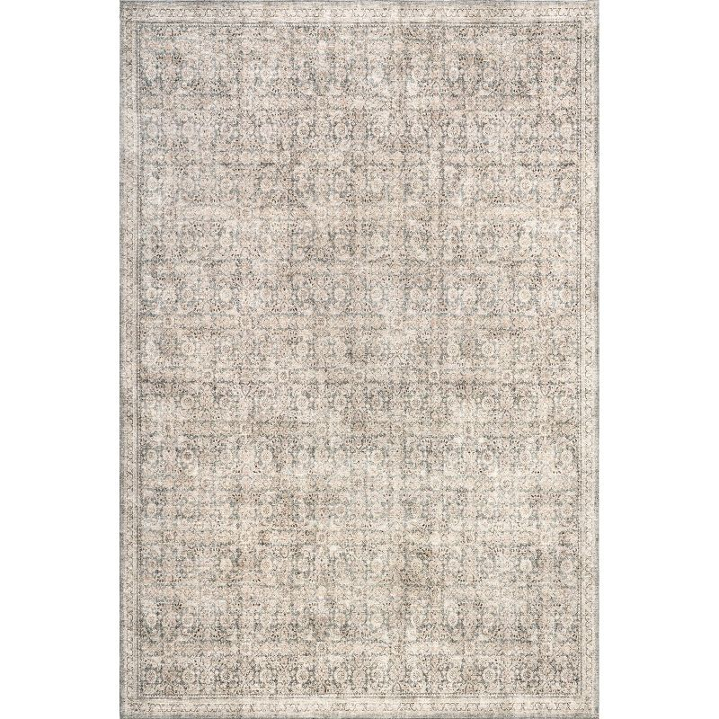 Nuloom Hillstone Collection Cally Traditional Vintage Medallion Area Rug, 5' x 8', Taupe