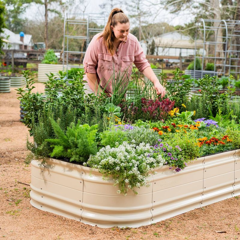 Vego Garden Novel 17" Tall 6 In 1 Modular Metal Outdoor Raised Garden Bed