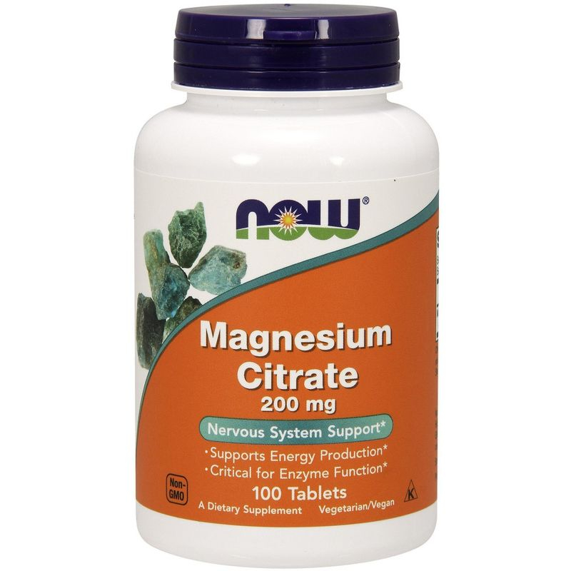 Magnesium Citrate 200mg by Now Foods  -  100 Tablet