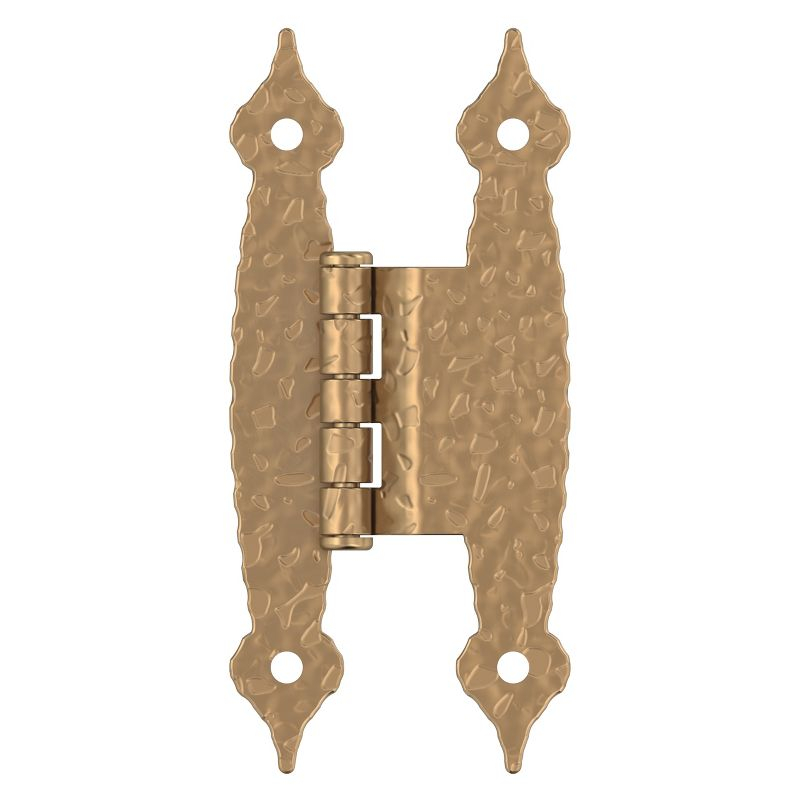 Amerock 3/8in (10mm) Offset Non-Self Closing Face Mount Champagne Bronze Cabinet Hinge - 1 Pair