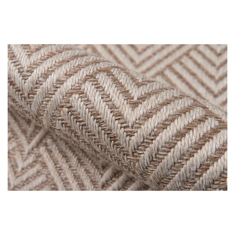 2'x3' Geometric Loomed Accent Rug Beige - Momeni: Contemporary Indoor Outdoor Low Pile Area Rug, Machine Made