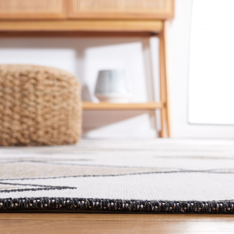 Augustine AGT439 Machine Made Indoor Area Rug - Beige/Black - 6'-4"x6'-4" - Safavieh