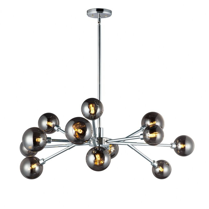 ET2 Lighting Asteroid 12 - Light Chandelier in  Polished Chrome