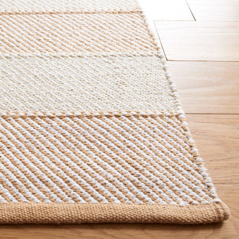 Striped Kilim STK803 Hand Woven Area Rug - Beige/Gold - 4'x6' - Safavieh.