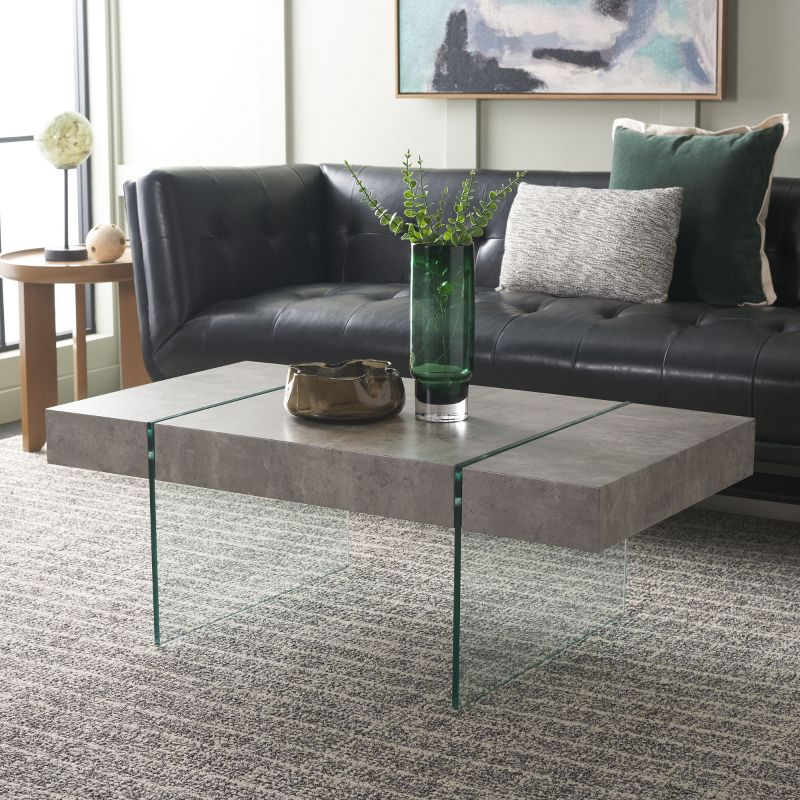 Jacob Coffee Table - Light Concrete - Safavieh
