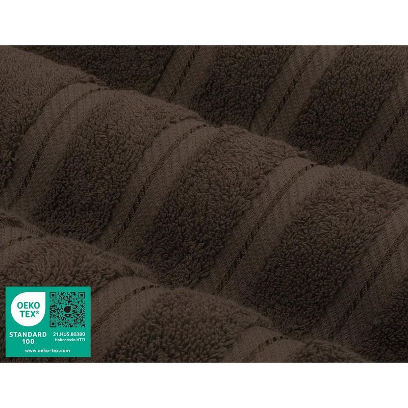 American Soft Linen 4 Pack Bath Towel Set, 100% Cotton, 27 inch by 54 inch Bath Towels for Bathroom, Brown