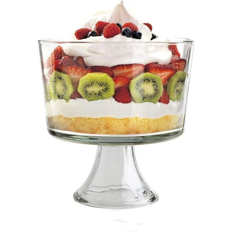 Anchor Hocking Presence Large Glass Footed Trifle Dessert Bowl with Clear Stand