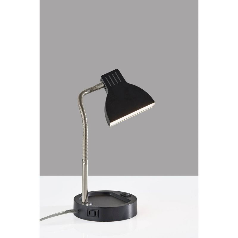 Adesso Slender Desk Lamp: Energy-Efficient 4W LED, Adjustable Gooseneck, ETL Listed, Modern Style