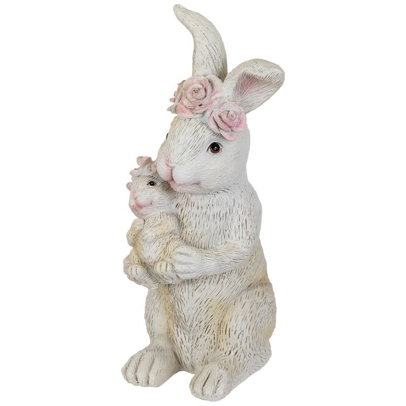 Northlight Mother and Baby Bunny Outdoor Garden Easter Statue - 9.25"
