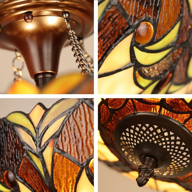 Chloe Lighting Liason Victorian-Style 2-Light Ceiling Semi-Flush Mount 16" Wide