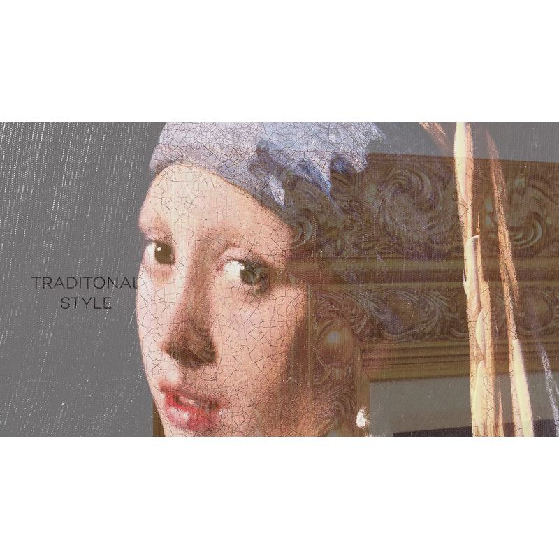 American Art Decor 22.75"x18.75" Ornate Framed The Bridge at Villeneuve Canvas Print by Alfred Sisley: Impressionist Wall Art