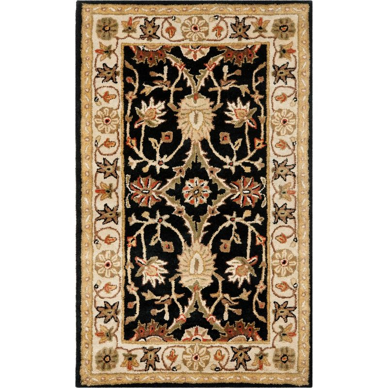 Antiquity AT249 Hand Tufted Indoor Accent Rug - Black - 3'x5' - Safavieh