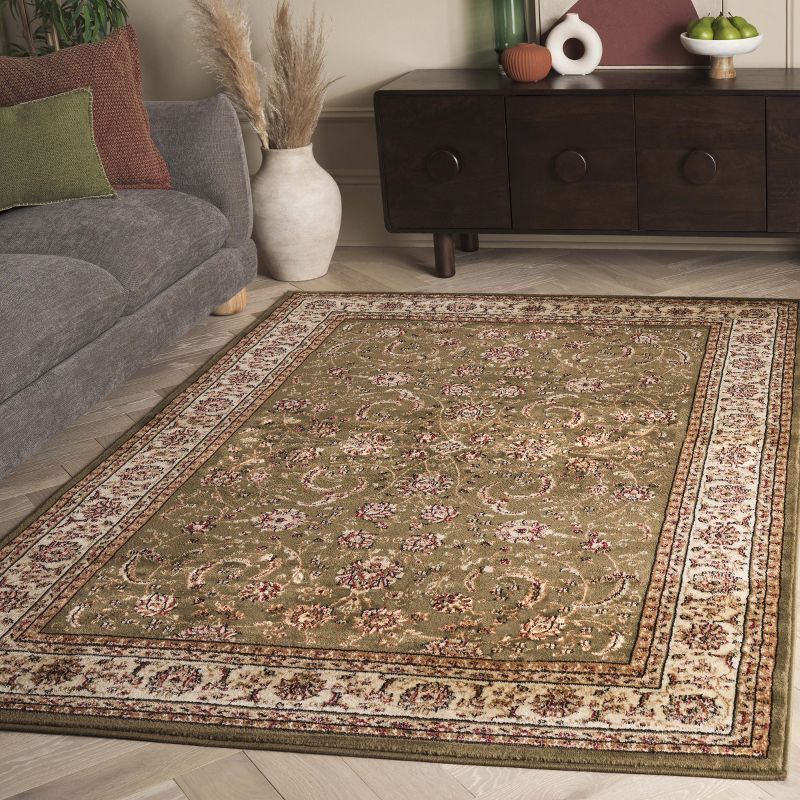 Lyndhurst LNH219 Power Loomed Area Rug - Sage/Ivory - 9'x12' - Safavieh