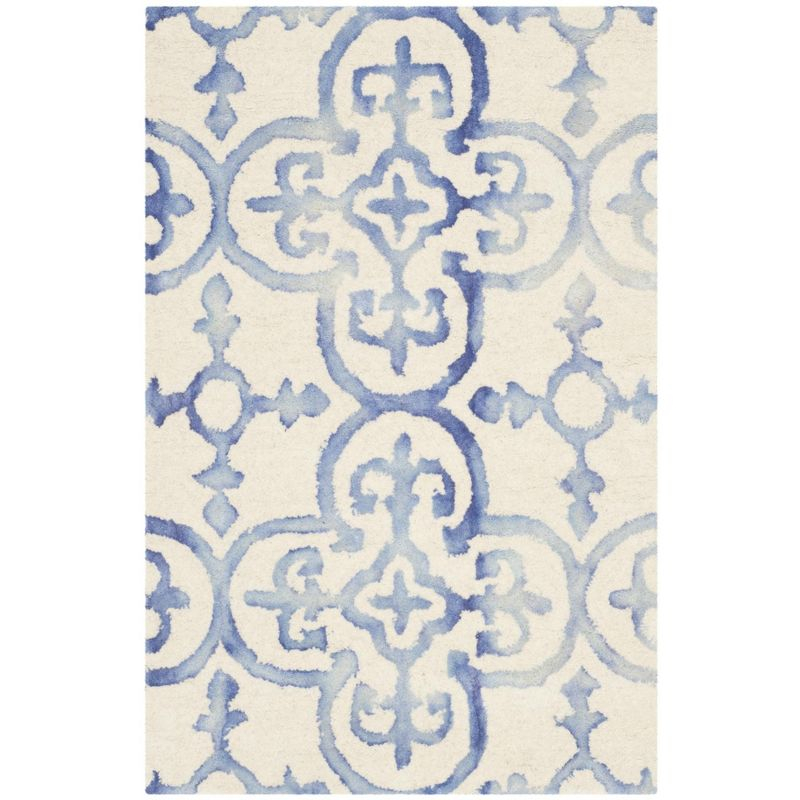 Dip Dye DDY711 Hand Tufted Indoor Accent Rug - Ivory/Blue - 2'x3' - Safavieh