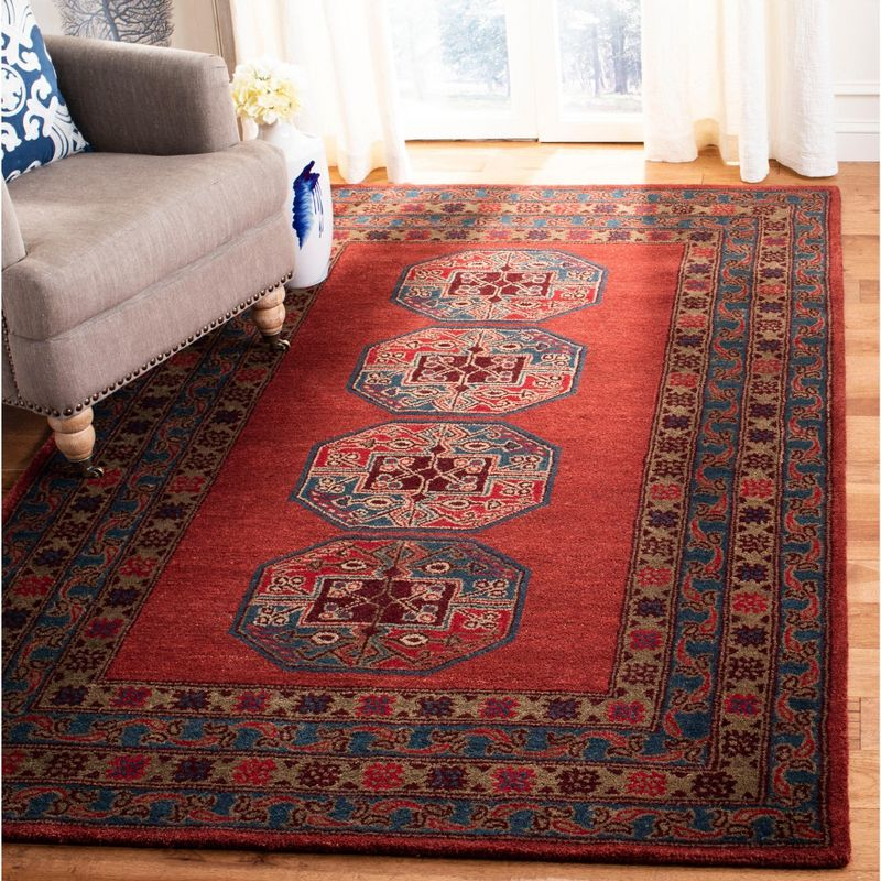 Heritage HG919 Hand Tufted Area Rug - Red - 5'x8' - Safavieh.
