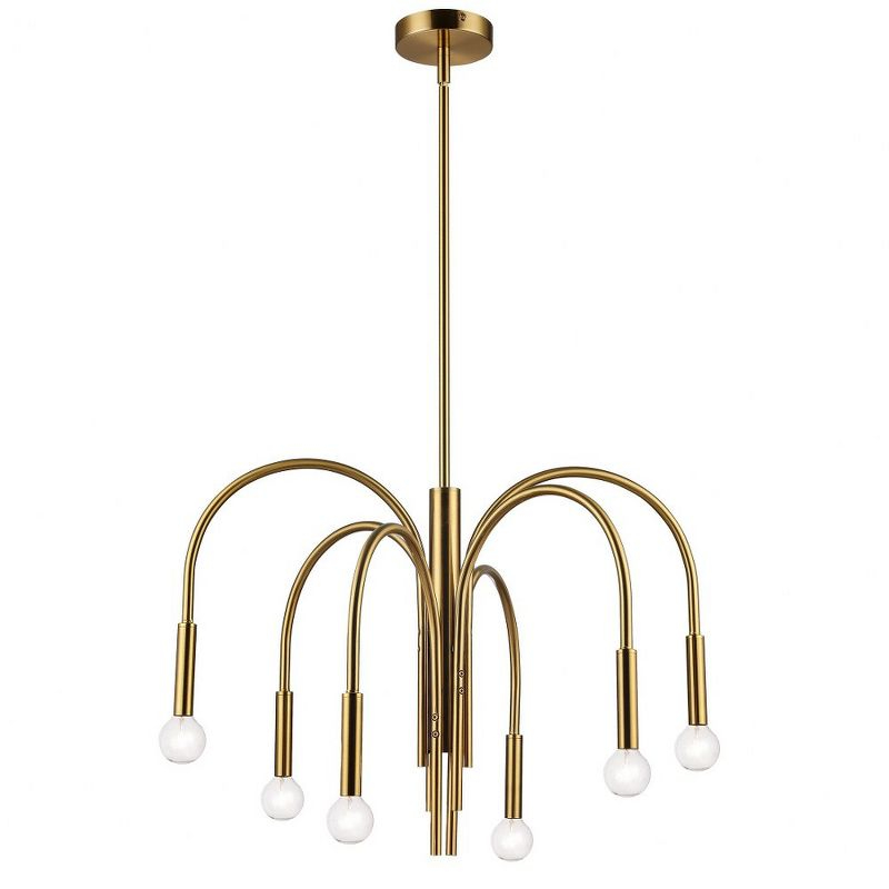 Dainolite Callway 6 - Light Chandelier in  Aged Brass
