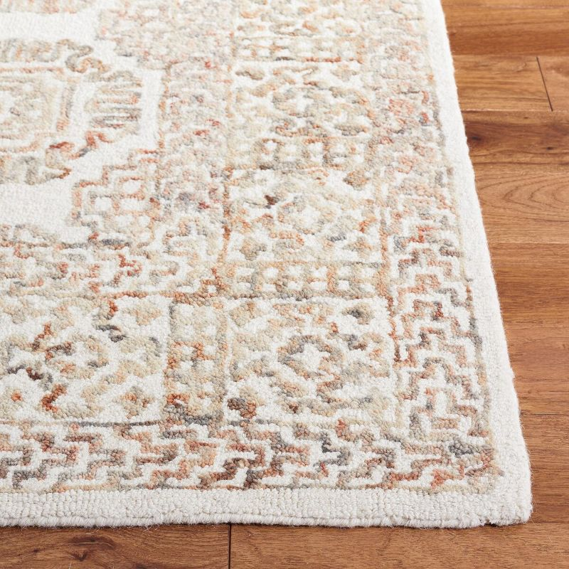 Aspen APN132 Hand Tufted Area Rug  - Ivory/Sage - 5'x5' - Safavieh.