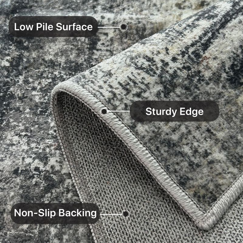 abyNow Rustic Textures Abstract Modern Indoor Area Rug-8' x 10'-Rusty Grey