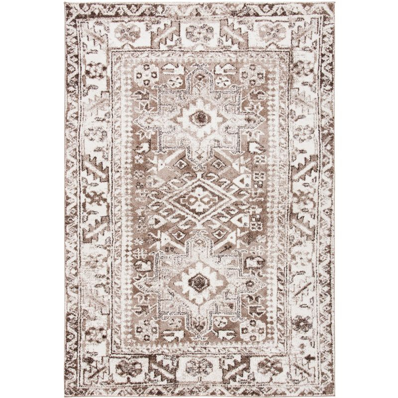 Vintage Hamadan VTH211 Power Loomed Area Rug - Brown/Ivory - 8'x10' - Safavieh.