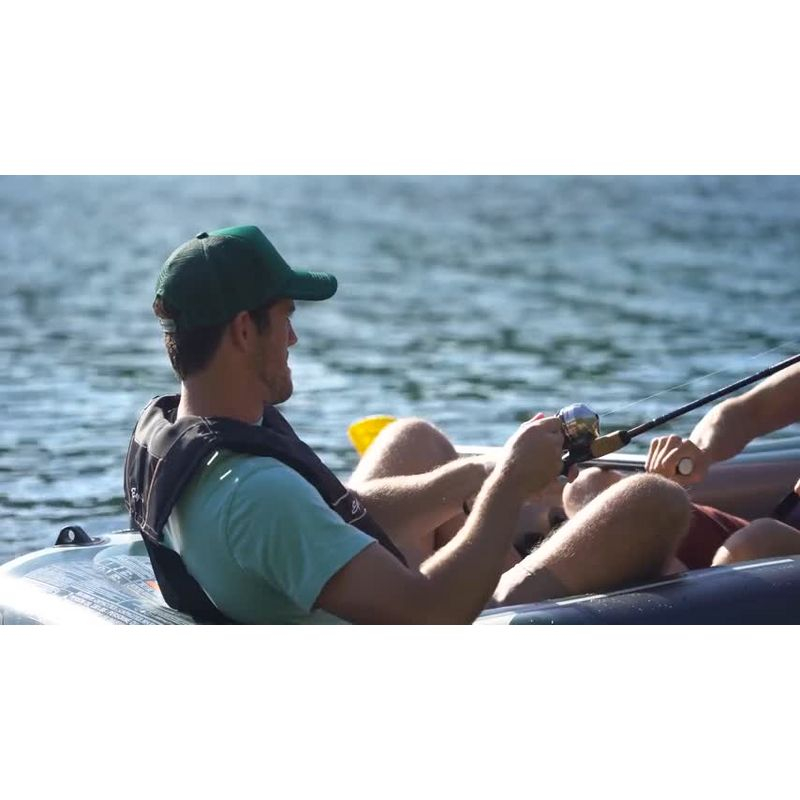 Intex Challenger 2 Inflatable 2 Person Floating Boat Raft Set w/ Oars & Air Pump