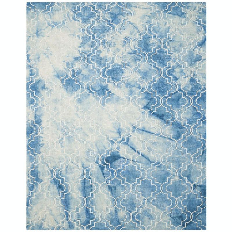 Dip Dye DDY676 Hand Tufted Indoor Area Rug - Blue/Ivory - 8'x10' - Safavieh