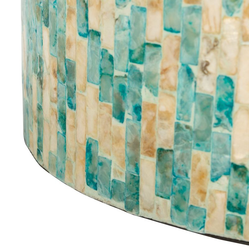 Presley Round Accent Table - Blue/Gold - Safavieh.