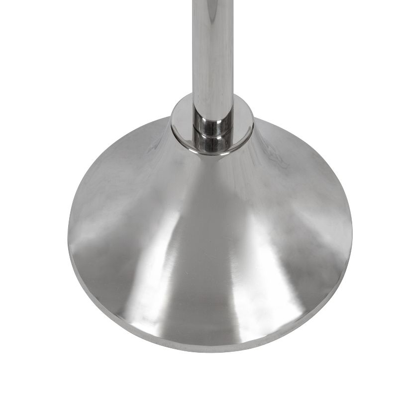 Kate and Laurel Sanzo Round Metal Drink Table, 9x9x23, Silver