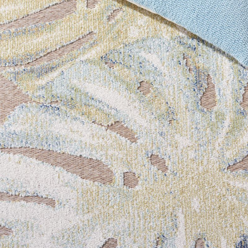 Sarasota SAR112 Power Loomed Indoor/Outdoor Area Rug - Light Green/Brown - 6'7"x6'7" - Safavieh.