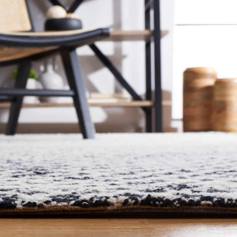 Micro-Loop MLP353 Hand Tufted Area Rug - Black/Ivory - 4'x6' - Safavieh.