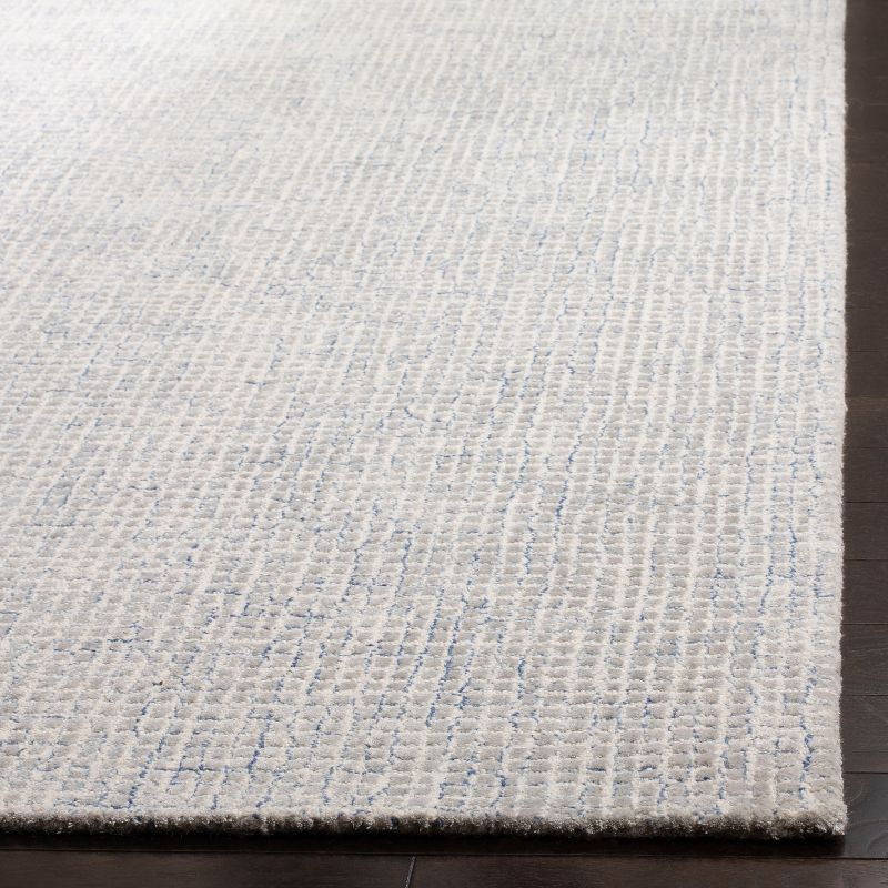 Abstract ABT469 Hand Tufted Area Rug - Silver/Blue - 6'x6' - Safavieh .