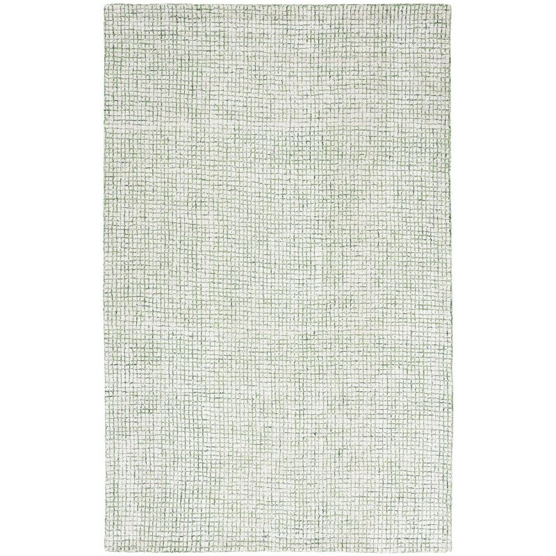 Abstract ABT470 Handmade Indoor Area Rug - Ivory/Green - 4'x6' - Safavieh