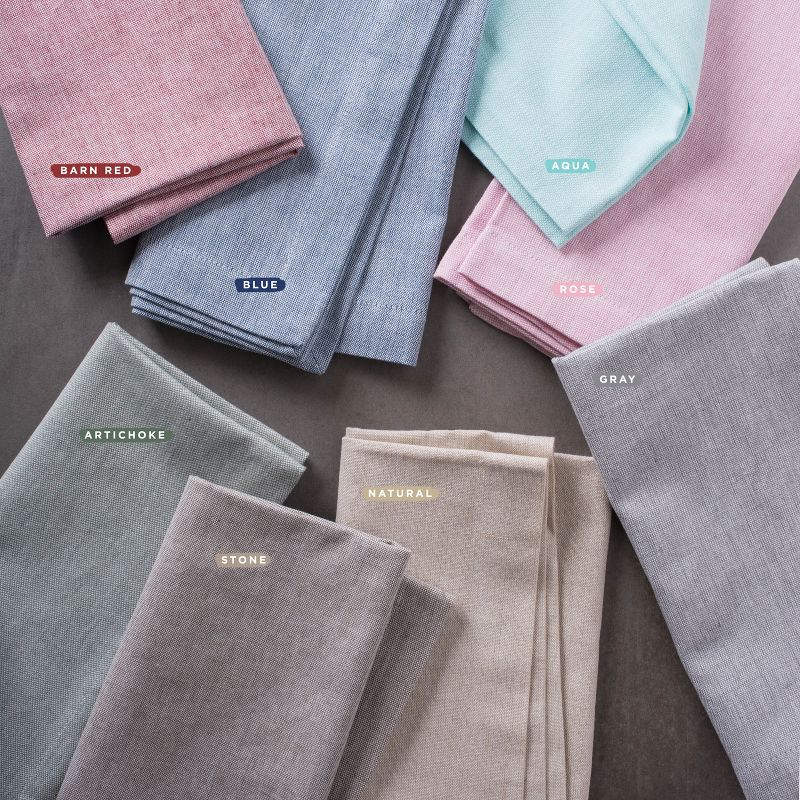 Design Imports  Chambray Napkin Set 6 Piece, Stone, 20X20"