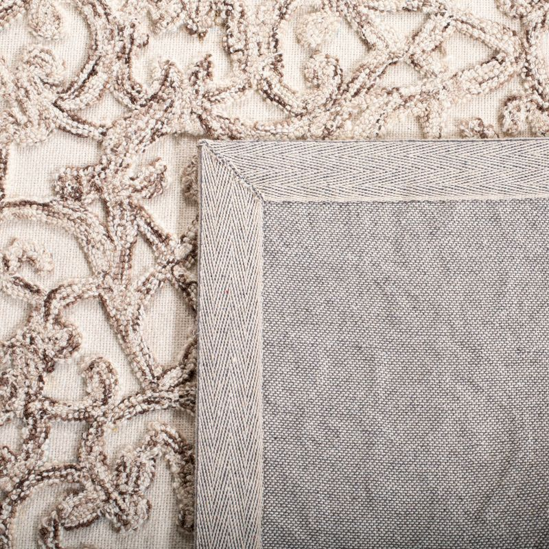 Trace TRC103 Hand Tufted Area Rug - Brown/Ivory - 6'x6' - Safavieh.