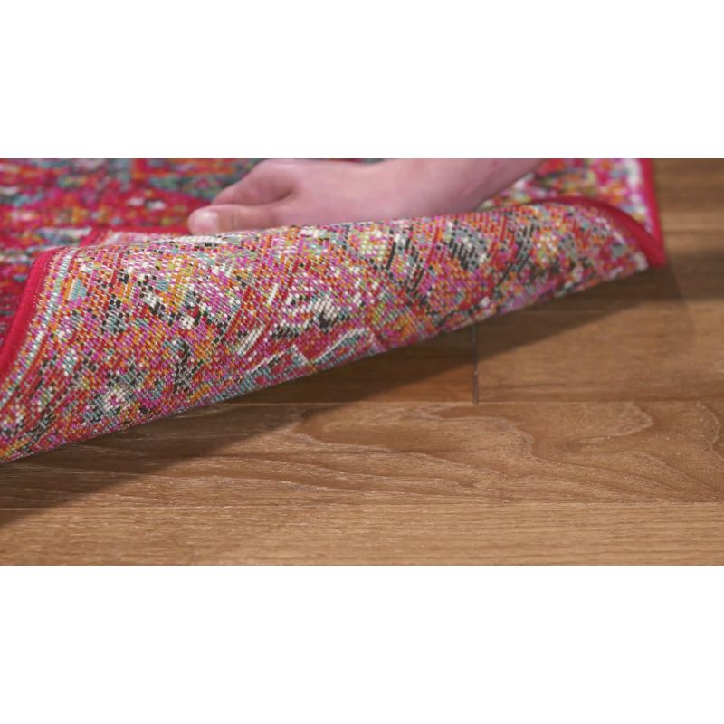 Vintage Hamadan VTH222 Power Loomed Indoor Area Rug - Red/Multi - 6'7"x6'7" - Safavieh.