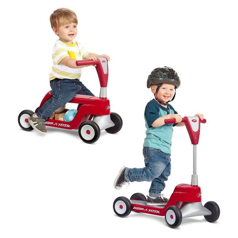 Radio Flyer Scoot 2 Scooter - Red: Steel & Plastic, Ages 1-4, 44.1 lbs Capacity