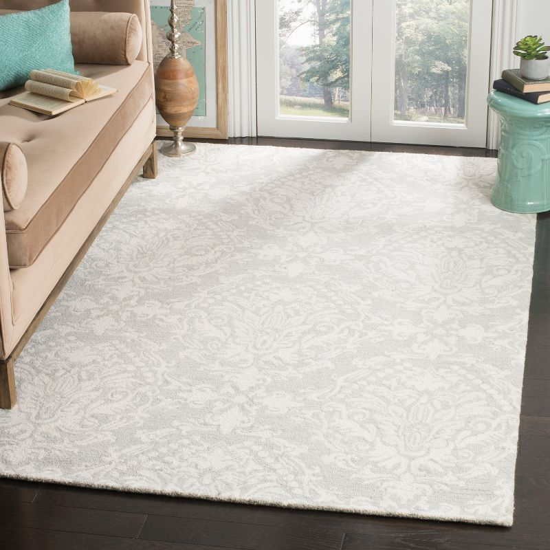 Blossom BLM107 Hand Tufted Indoor Area Rug - Sage/Ivory - 5'x8' - Safavieh