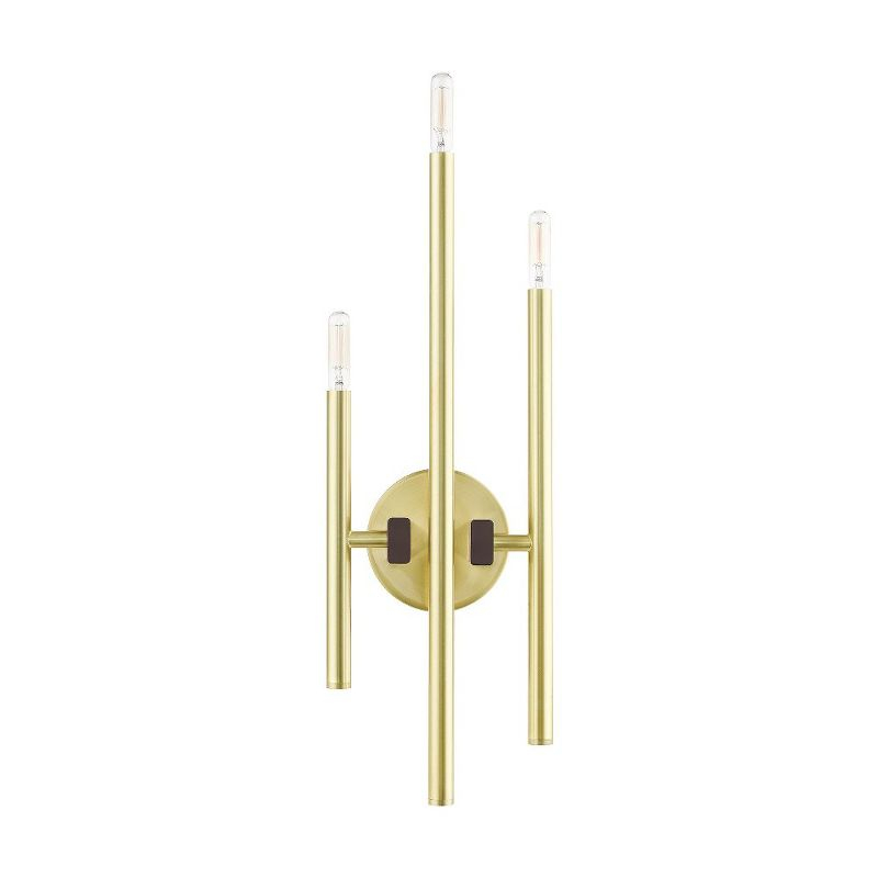 Livex Lighting Denmark 3 - Light Wall Light in  Satin Brass