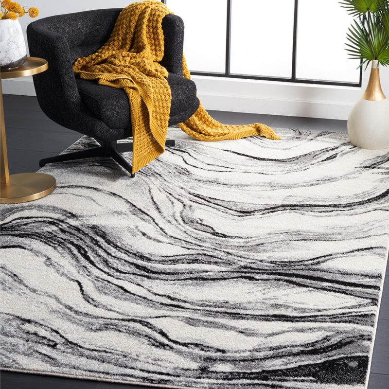 Tulum TUL275 Power Loomed Area Rug - Ivory/Black - 8'x10' - Safavieh.