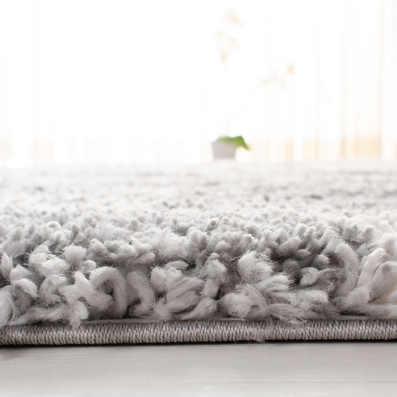 Fontana Shag 800 FNT818 Power Loomed Indoor Area Rug - Grey/Cream - 5'3"x5'3" - Safavieh