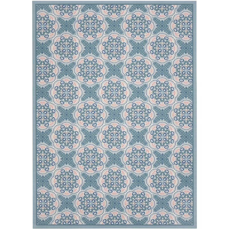 Waverly Sun N' Shade SND90 Indoor/outdoor Area Rug - Blue 7'9" x 10'10"