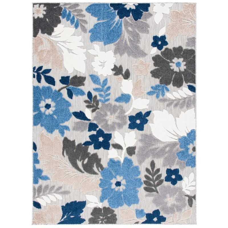 Cabana CBN308 Loomed Indoor Area Rug - Grey/Blue - 4'5"x6'5" - Safavieh