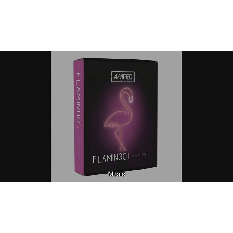 Amped & Co Flamingo Neon Desk Light, Pink